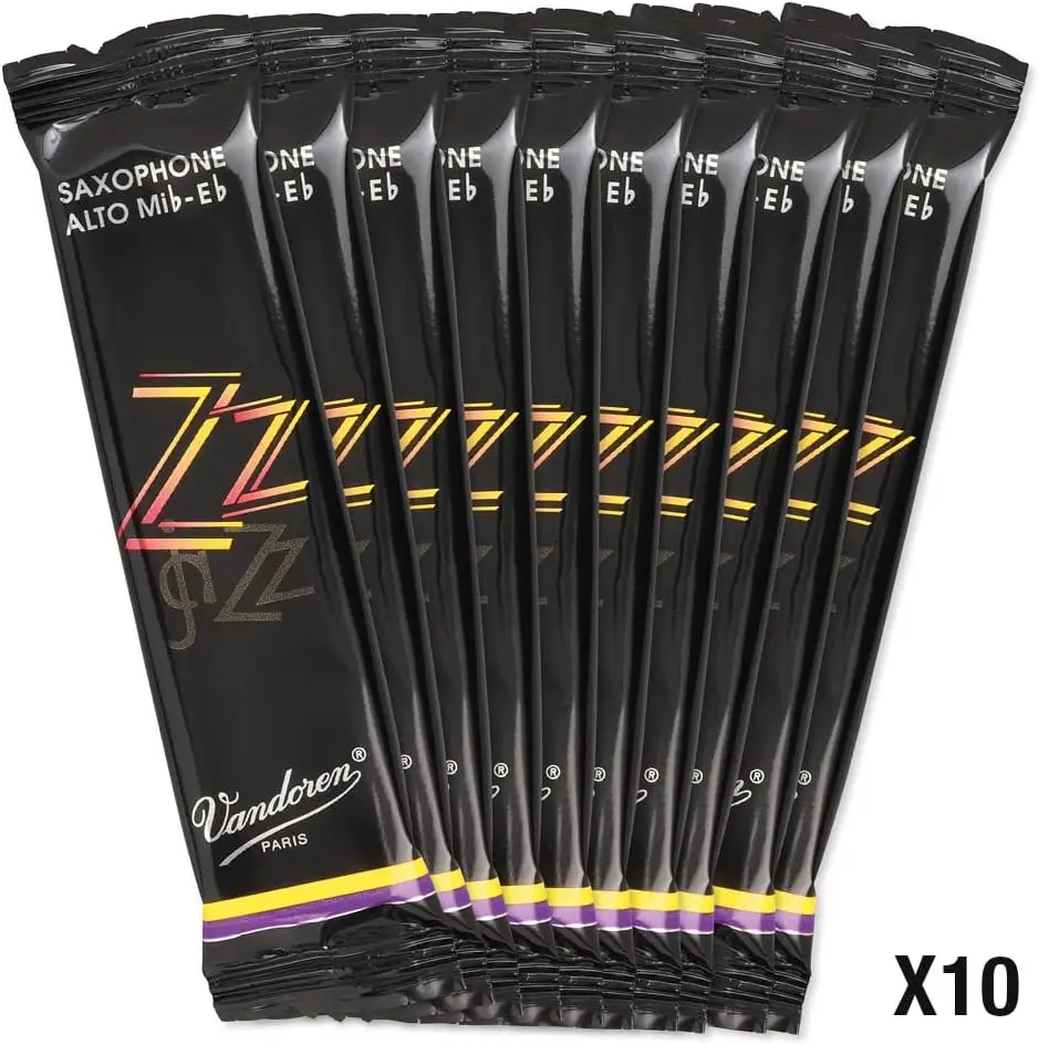 Alto Saxophone Reeds Strength 3, Box of 10 - High-Quality Reed for Smooth Sound