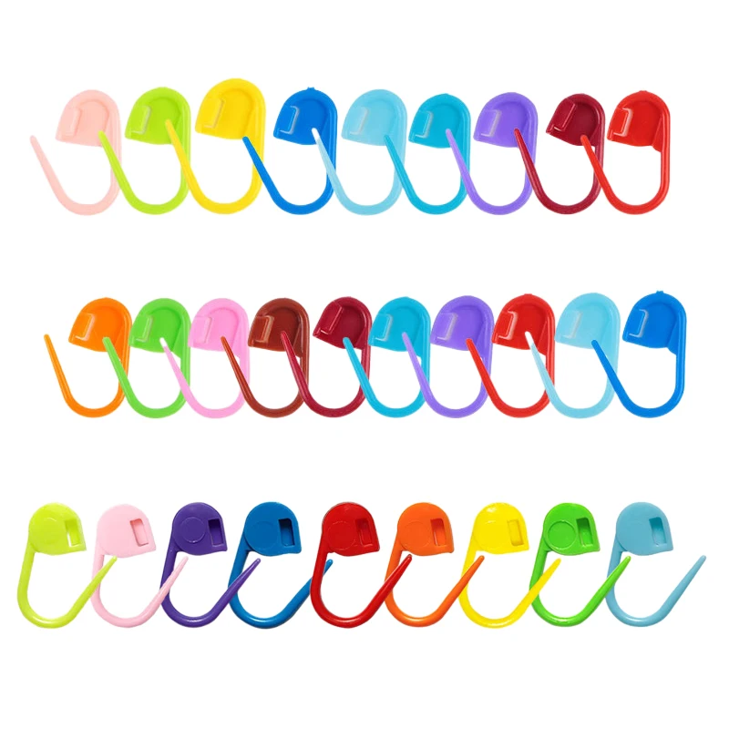 100pcs Colored Small Clip Sewing Supplies Knitting Crochet Locking Stitch Markers Plastic Markers Holder Needle Clip Craft TMZ view 6