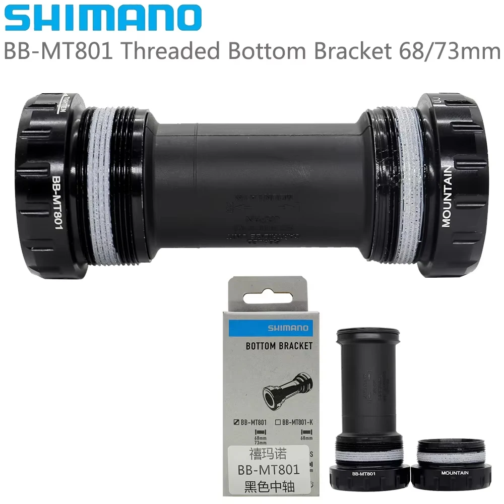 SHIMANO DEORE XT BB-MT801 Bottom Bracket Threaded HOLLOWTECH II 68/73MM Shell Width MT801 Bottom for MTB Bike Parts