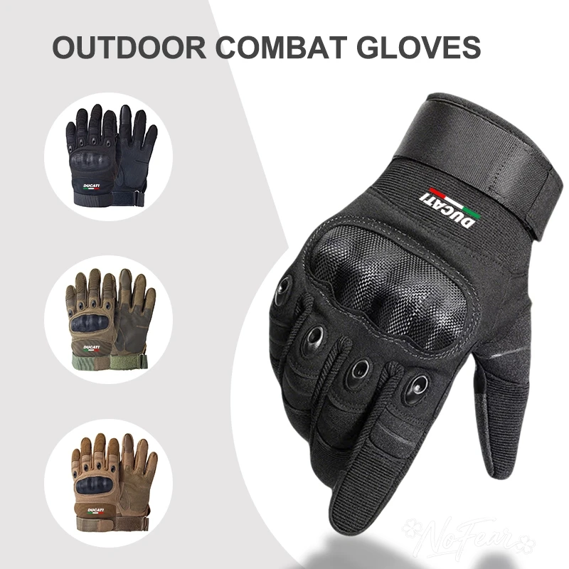 2pcs Outdoor Tactical Gloves Men Women Protective Shell Mitten Antiskid Workout Gloves For Ducati 796 400 795 821 Monster 696 view 3
