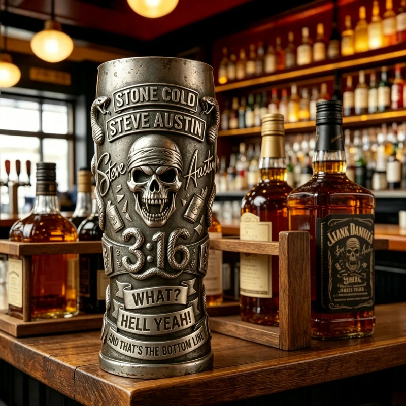 Stone Cold Steve Austin Memorial Cup Stone Cold 3:16 Embossed Beer Cup Wrestling Peripheral
