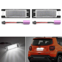 Icarlite 2pcs Canbus LEDライセンスプレートライトJeep renegade 2015-2021白い車の装飾ランプ12v oem: 68247166aa