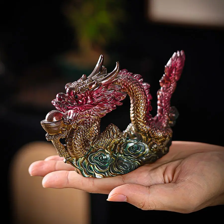 

Dragon Year Tea Pet Color-changing Decoration Tea Table Teaware Accessories Dragon Play Beads Can Raise Creative Chinese Tea Pet