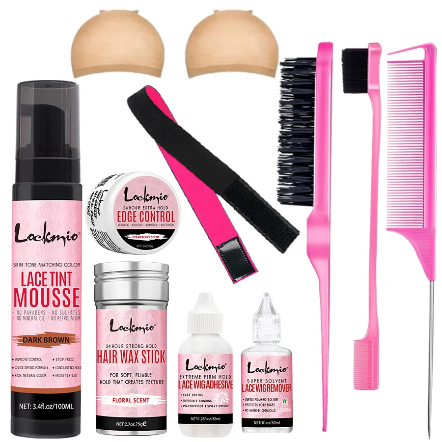 Lace Tint Mousse Fast-drying Wig Adhesive Slick Hair Wax Stick and  Control Flyaway Hair Edge Wax Styling Finishing Accessories