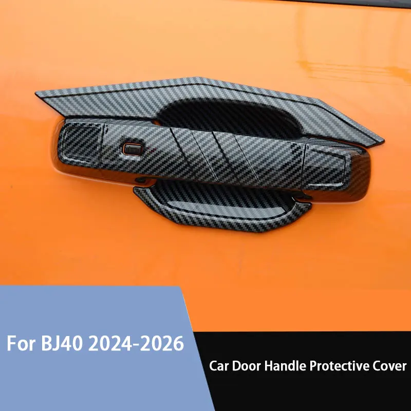 For Baic Beijing BJ40 2024 2025 2026 Car Styling Front Door Handle Rear Trunk Tail Gate Bowl Cover Accessories Exterior Sticker