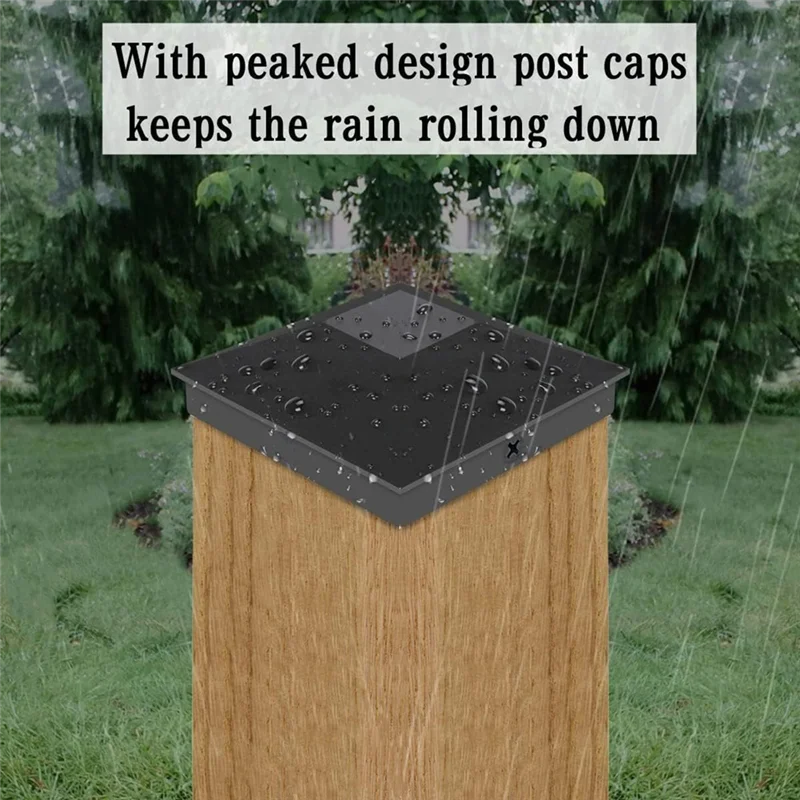 SOFT-For Outdoor For 4X4fence Post Caps, Deck Post Plastic Caps With Screws To Prevent Rotting Cracking