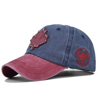 Canadian maple leaf embroidered baseball cap, men's and women's duckbill cap, vintage and versatile duckbill cap