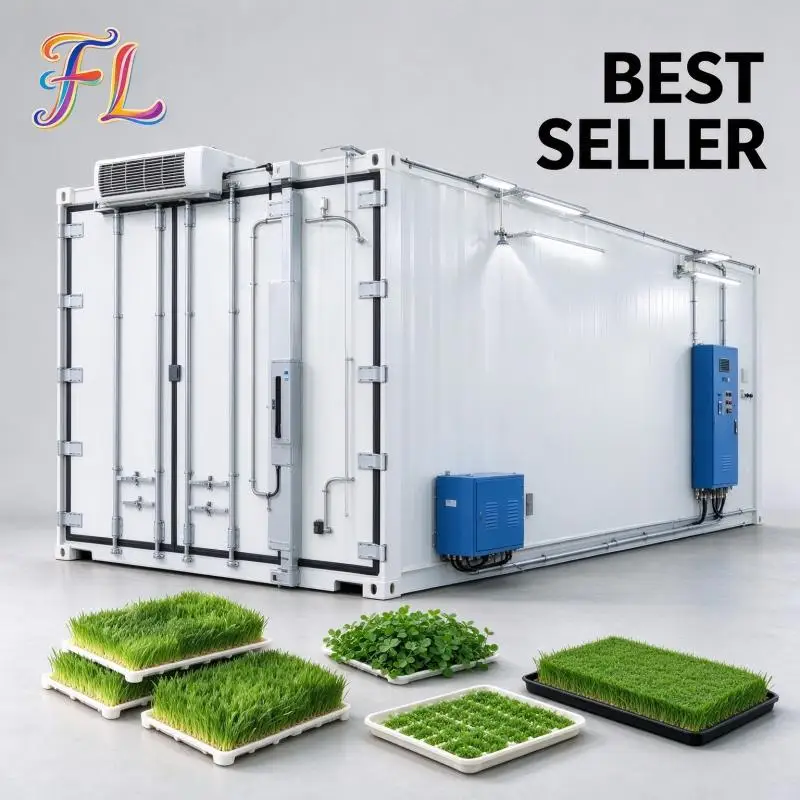 Container Hydroponic Fodder Machine Customized Size Sprout Growing Container Stable Year Round Fodder Supply For Ranch