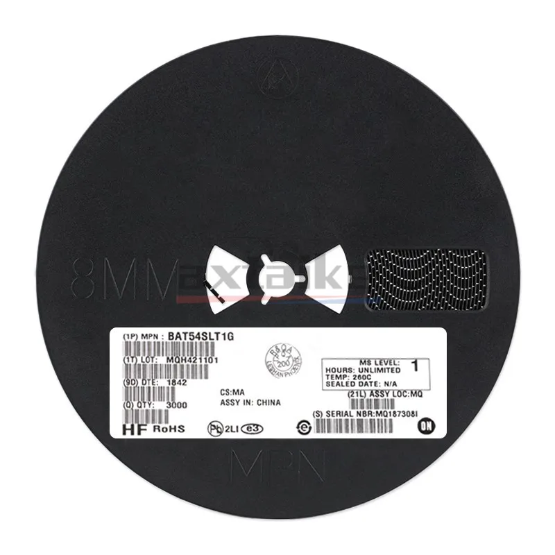 50 Uds BAT54SLT1G LD3 SOT-23 LBAT54SLT1G BAT54S BAT54 SMD 200mA 30V serie Dual Diodos de barrera Schottky Transistor