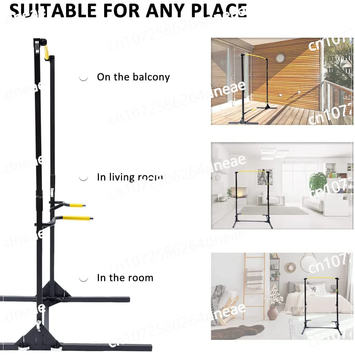 Pull Up and Dip Bar for Woman and Man, Foldable Power Tower, Multifunctional Fitness Equipment for Home Gym, 200LBS