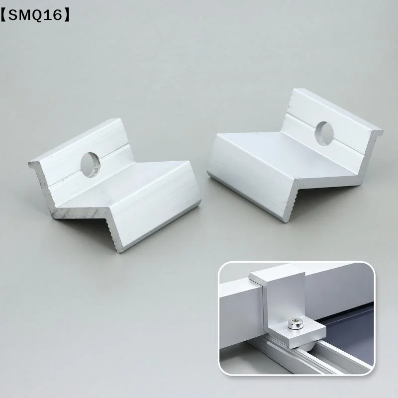 5/10Pcs For Aluminum Alloy Solar Panel End Clamps For PV Module Racking Mount System Accessories Photovoltaic Mounting【SMQ】