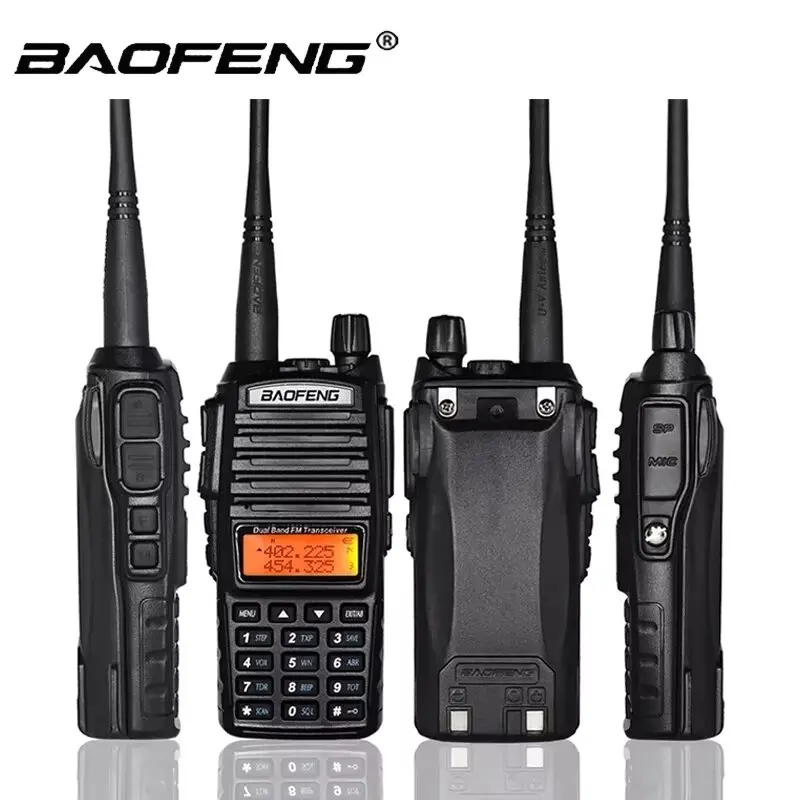 Baofeng UV 82 Dual Band  Walkie Talkie  Real 5W Ham Radio Comunicador Dual PTT Long Range 2 Way Portable FM Amateur Radio Statio