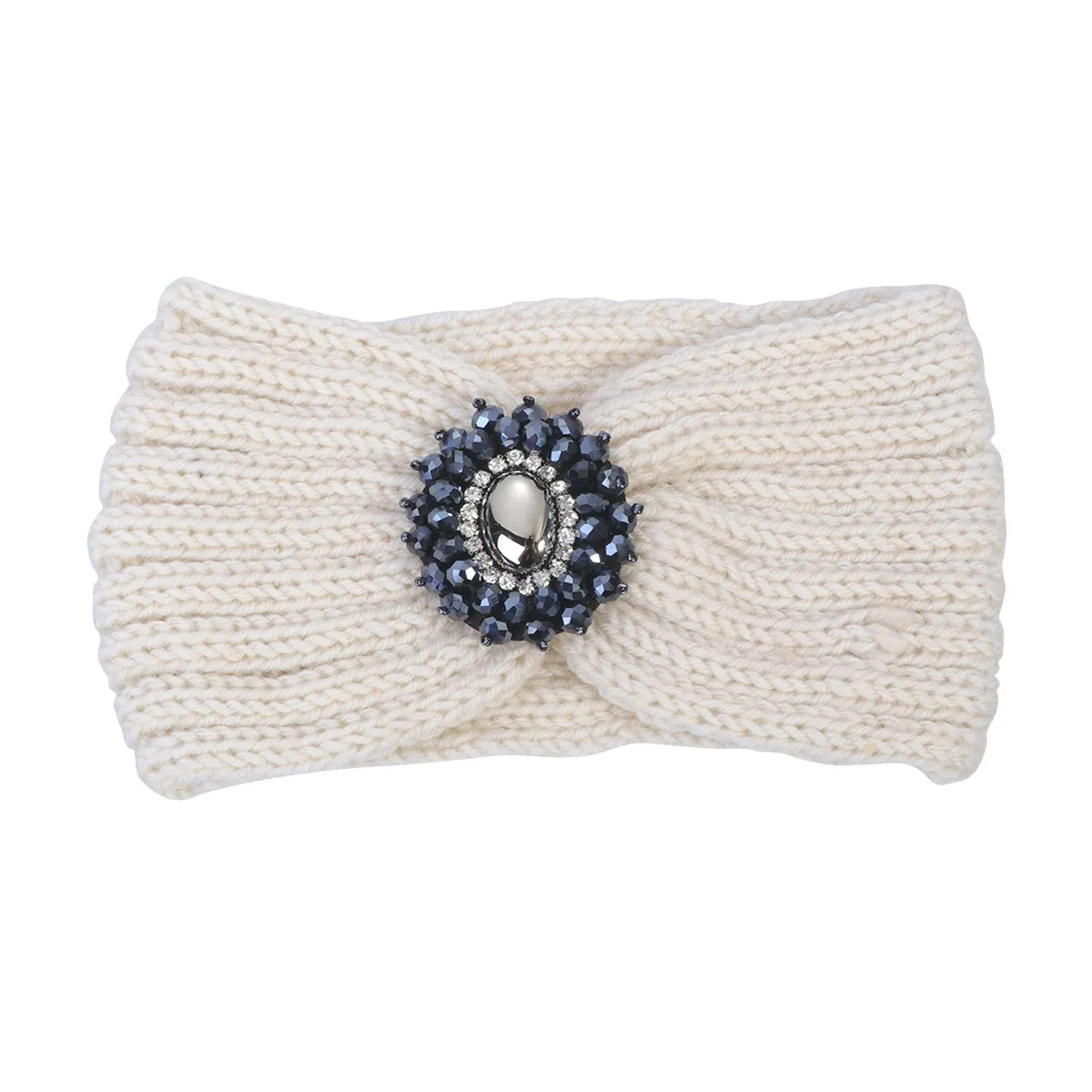 Warm Knitted Hair Band for Winter Crocheted Elastic Soft Headband Adjustable Gorgeous Appearance Hair Accessories