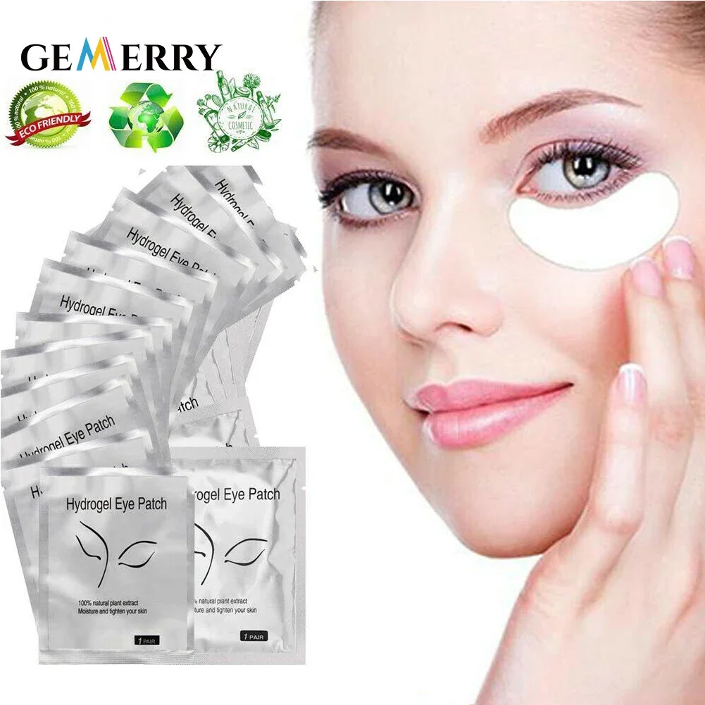 200/100/50 pares de remendos para construção de hidrogel, almofadas para extensão de cílios, adesivos de papel sem fiapos sob almofadas para os olhos, suprimentos de maquiagem