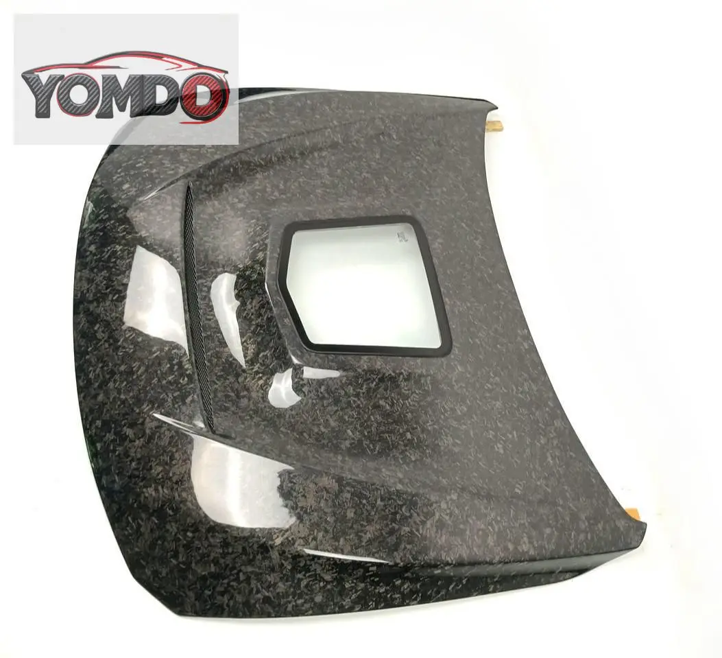 F80 M3 F82 M4 Forge Carbon Fiber Hood with clear Glass for BMW M3 M4