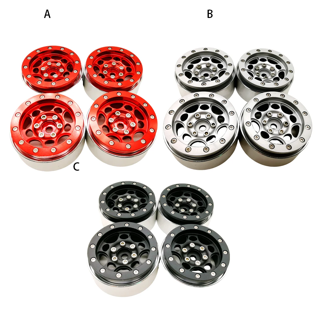 Aluminum Alloy Shock-proof Metal Wheel Rims For 1/10 GEN8 RC Car Part RC Car Accessories Replacement Parts Black