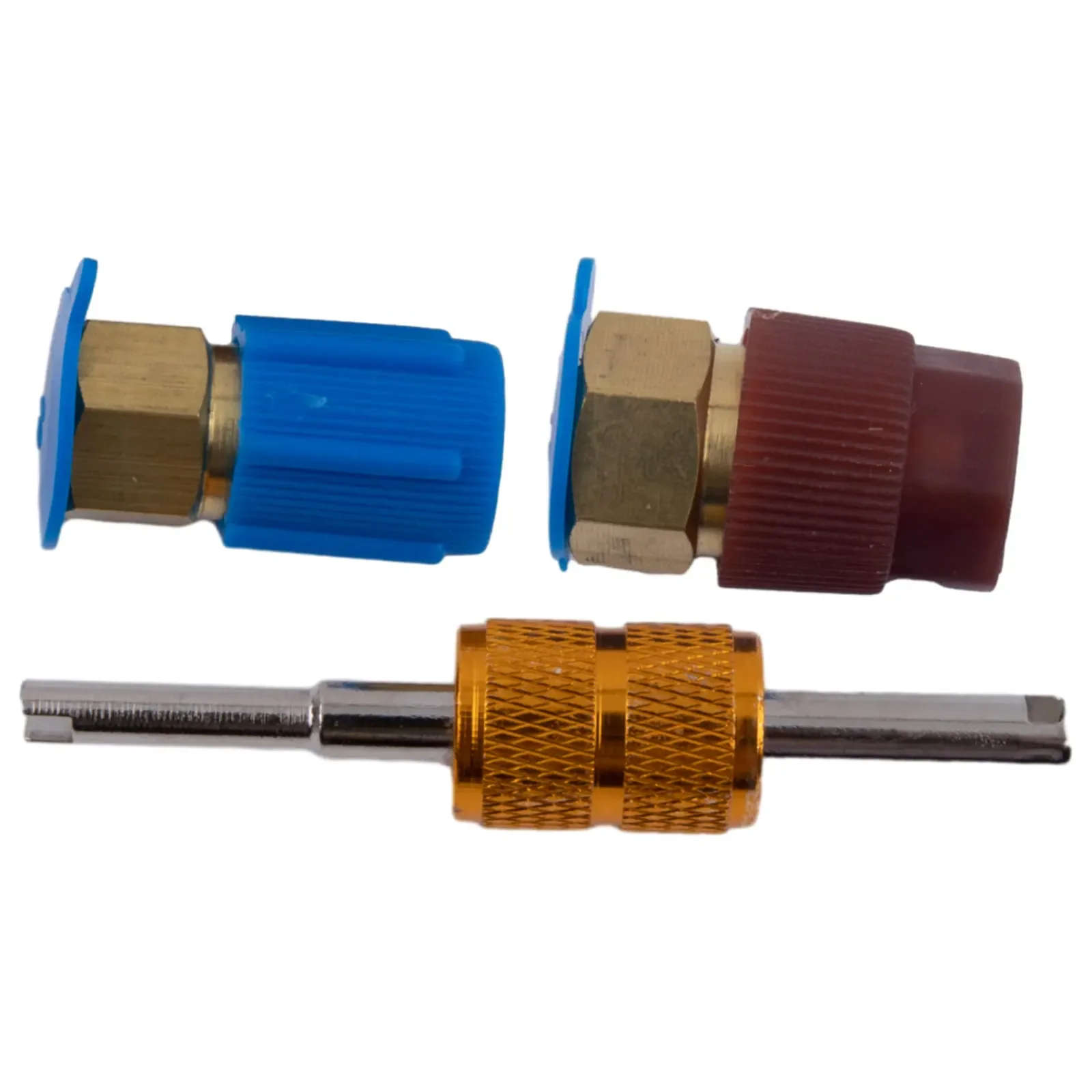 

None Auto Repair Tools R12 To R134A Kit Auto Port AdapterRetrofit 2 Pieces Filling Valve Fitting Metal And Plastic