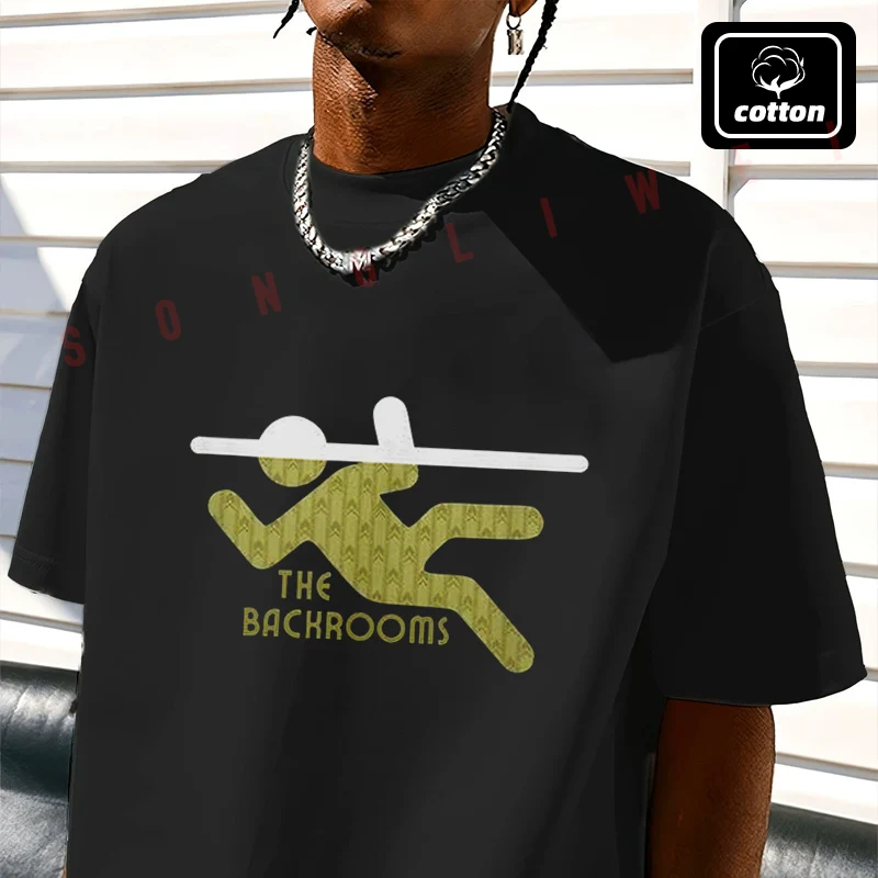 

Men's Cotton T-Shirt No Clipping Back Room No Clip Async Caution No Clip Moto Tshirt Men's Casual Short Sleeve Tee