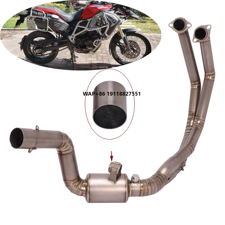 Motorcycle Exhaust System for F650GS F700GS F800GS Adventure Exhaust Front Pipe Titanium Alloy Exhaust Header