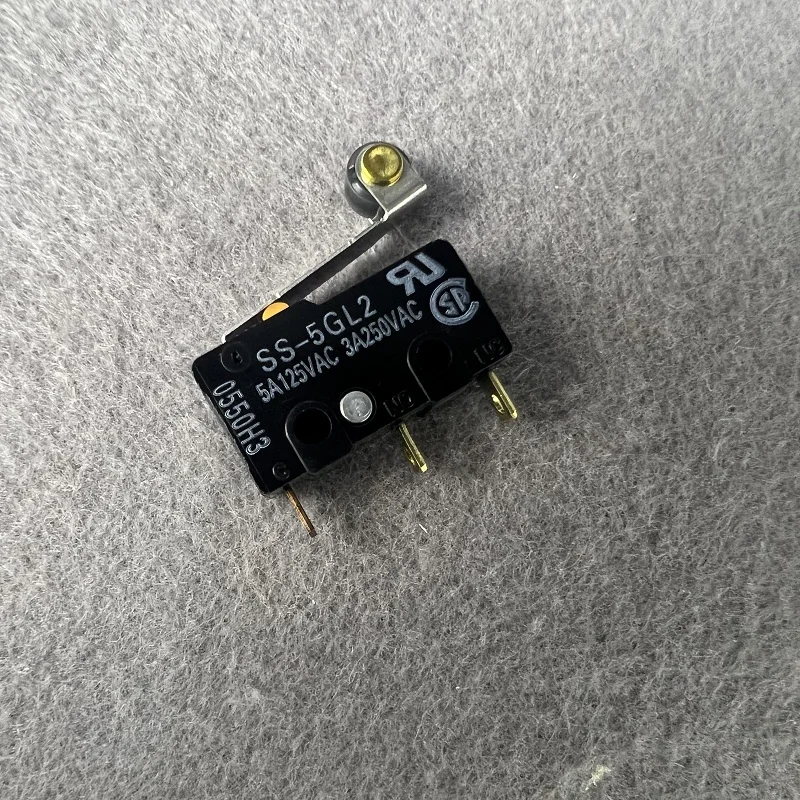 LETOP 5 Pieces 3Pin Subminiature Basic SS-5GL2 250V 5A Black Limit Switch Microswitch Sensor