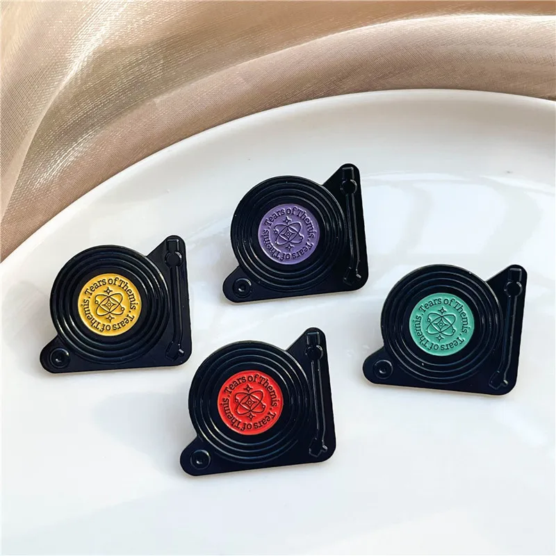 Classic Tears Of Themis Enamel Brooch Love Reasoning Game Vinyl Record Lapel Badge Pins Jewelry Party Gifts For Women Girls