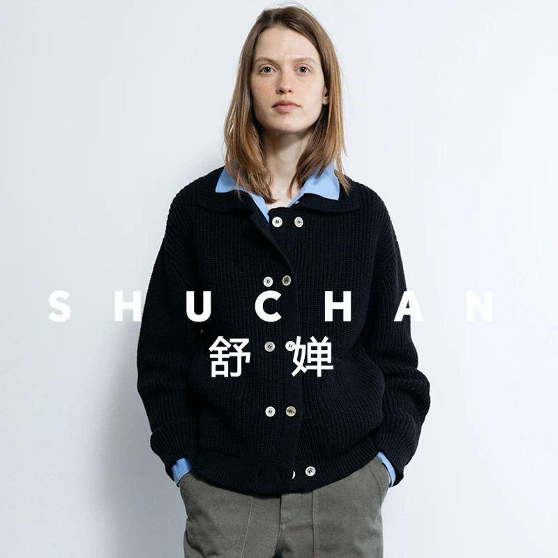 

Свитер, кардиган, женский, осень-зима 2021, новая свободная вязаная куртка, женская толстая 100% хлопок