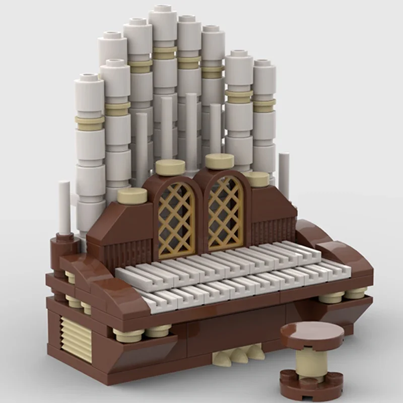 Moc Building Blocks Classic Architectural Pipe Organ Technical Bricks DIY Assembly Construction Toys For Childr Holiday Gifts