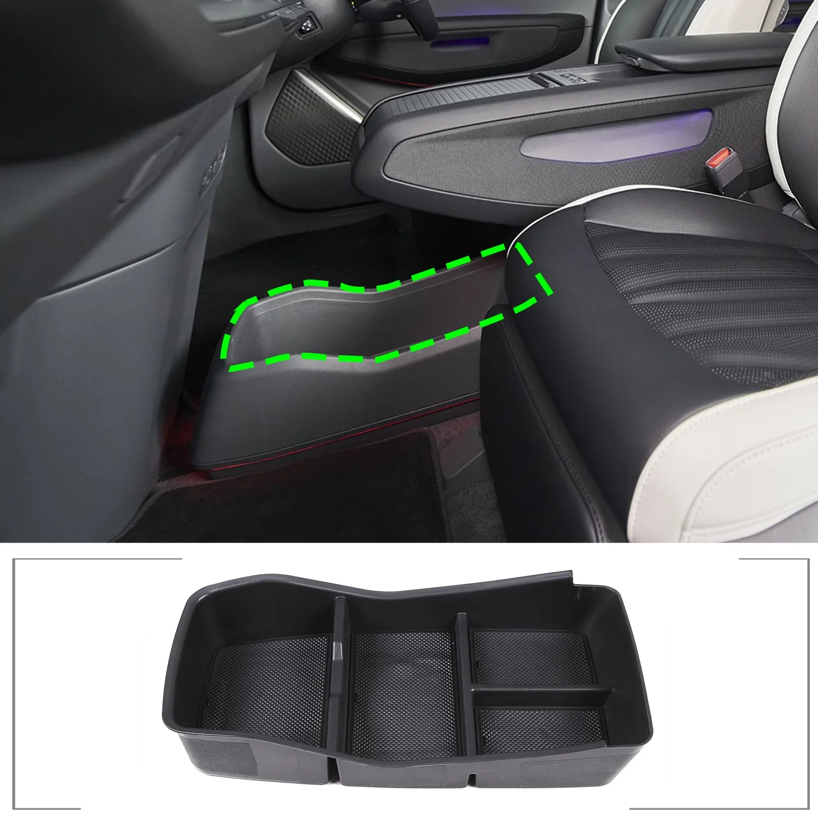 

For Kia EV9 Car Central Control Storage Box Armrest Phone Container Tray Holder Organizer Car Accessories