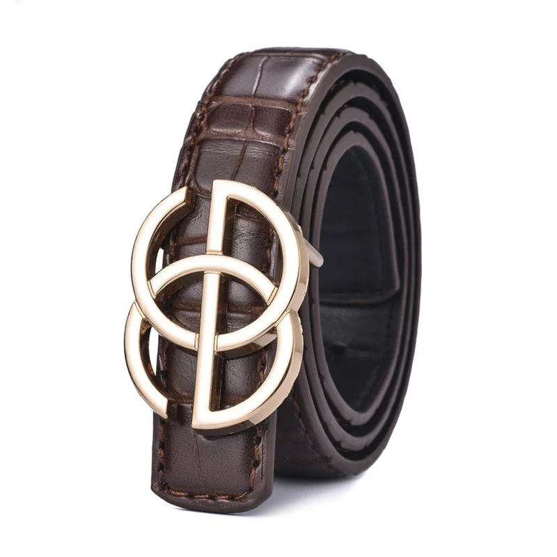 New Kids Belt Strap High Quality Luxury Children Boys/girls Leather Belts Fashion Student Alloy Buckle Jeans Dress Waist Belt