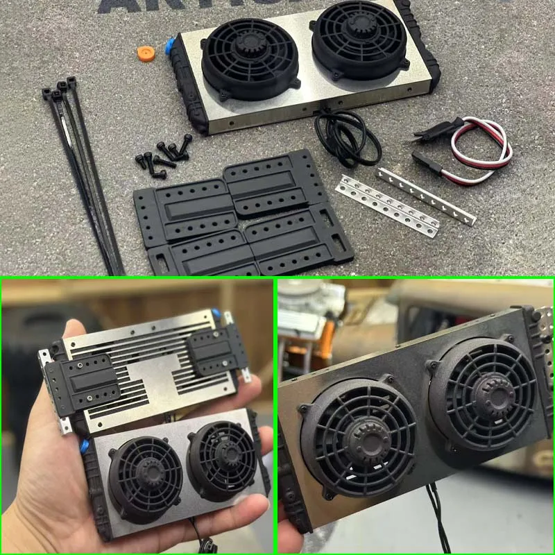 

1set Decoration of Cooling Fan for 1/10 RC Crawler Car Traxxas Short Card Defender AXIAL RC4WD Accessories