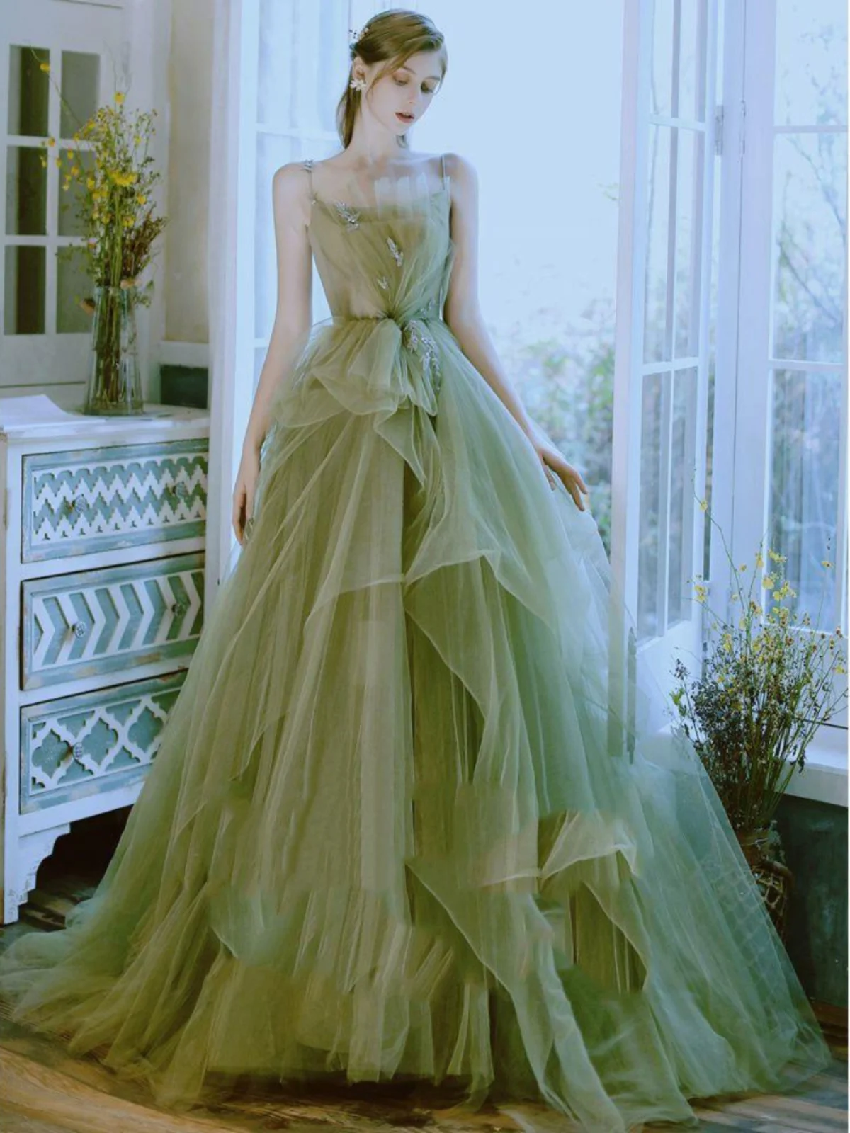 

Ele Evening Gown Women's 2025 New High-End Forest System Art Exam Host Dr Luxury mat High-End Feeling Skirt