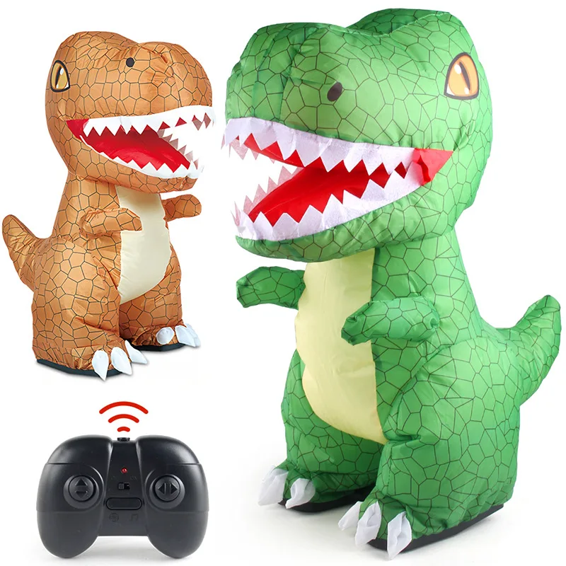 Remote Control Inflatable T-Rex Toy Kids Large RC Walking Dinosaur Realistic Roaring Sounds 2.4GHz Electric Dino Birthday Gift