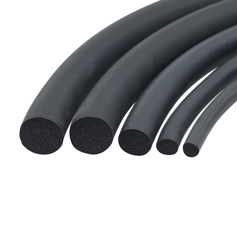 

1~5m EPDM Sealling Strip Foamed Rubber 2/3/4/5/6/7/8/9/10/12/14/16/18/20mm Sound Proofing Dustproof O Type Round Seal Strips