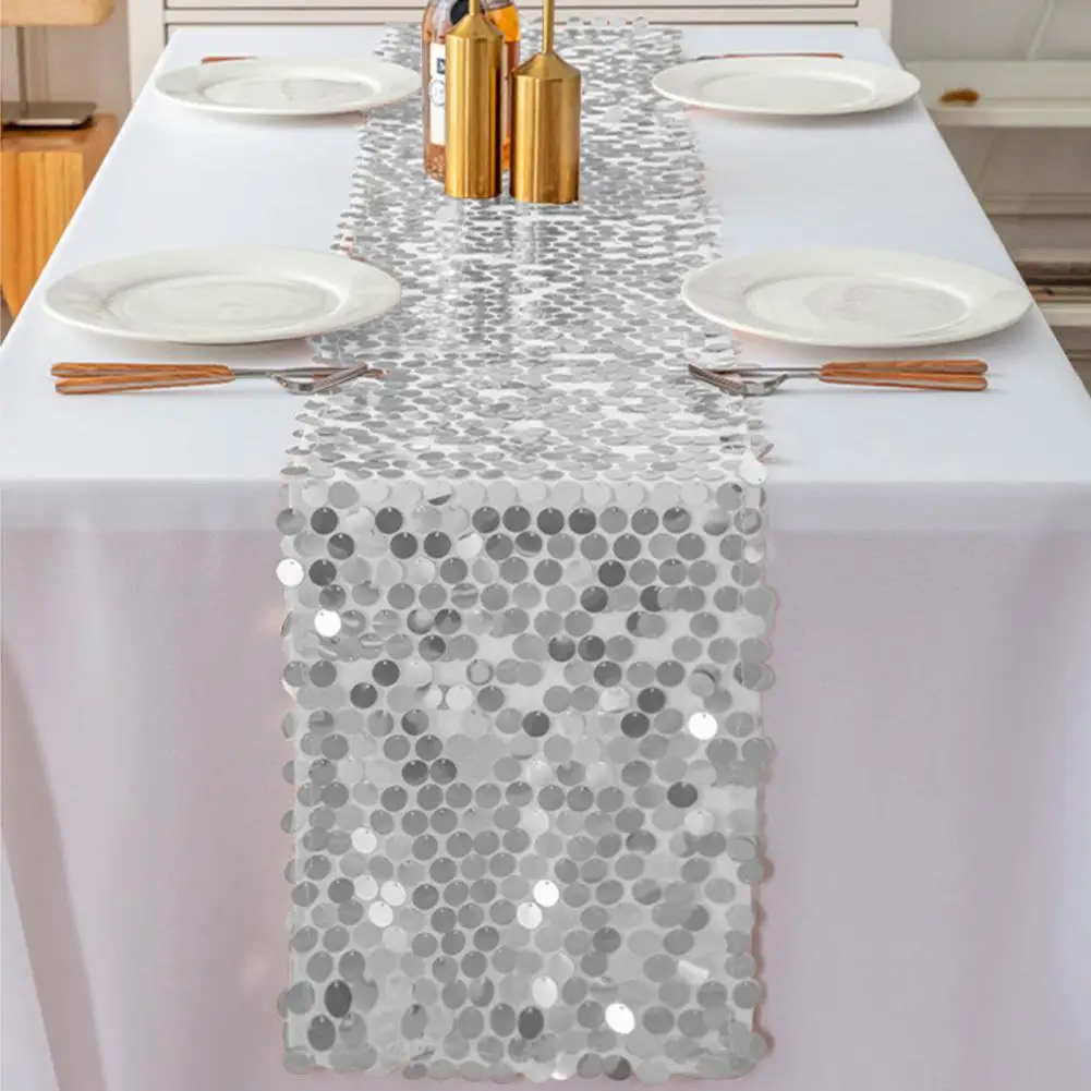 Sequin Modern Table Runners Glitter Sequin Table Runner Large Sequin Tablecloth Sparkling Table Cover Long Dinning Table Cover