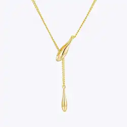 ENFASHION Rain Drop Pendant Necklace For Women's Collares Para Mujer 18K Plated Gold Fashion Simple Dating Jewelry Gift P243528