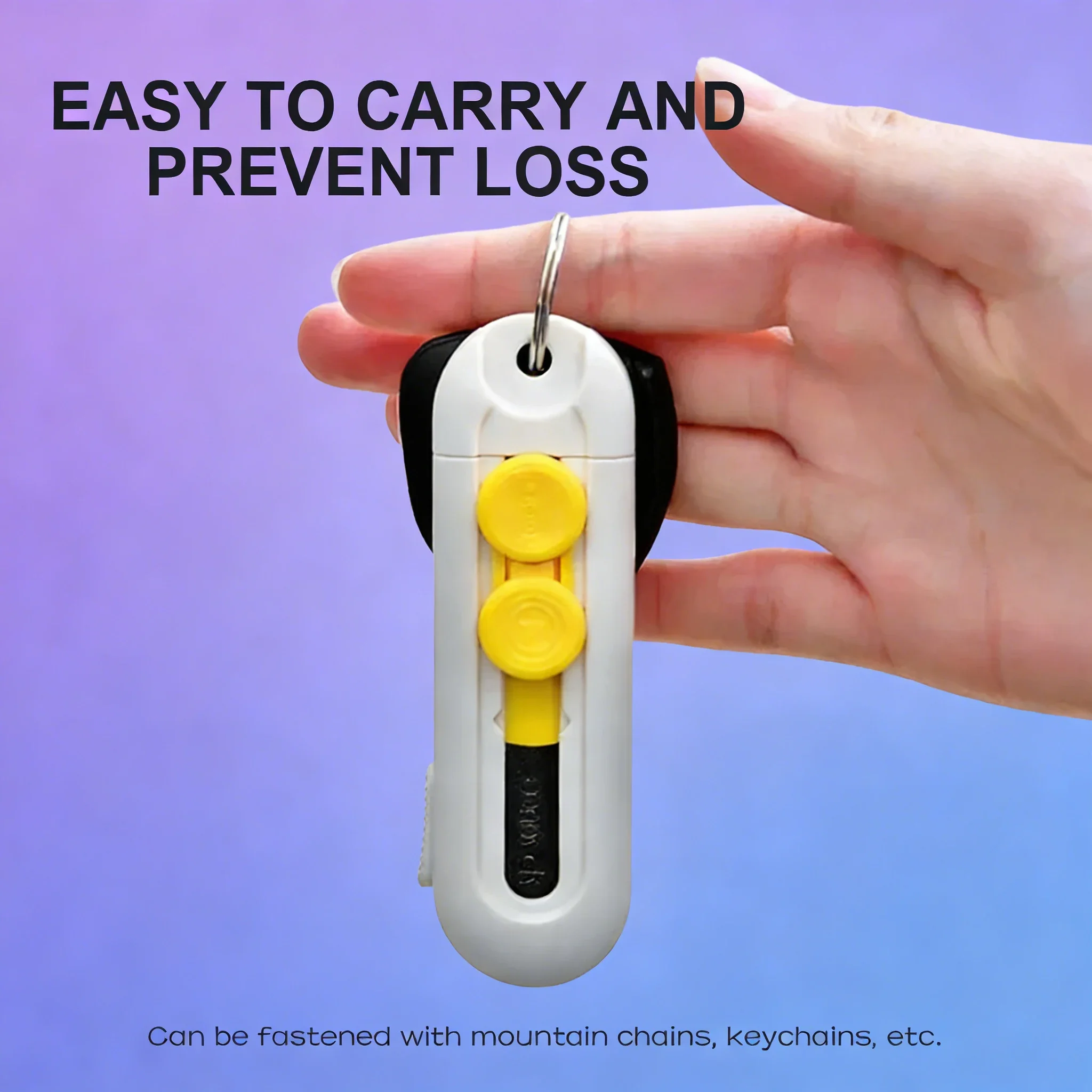Keychain-Mounted Magnetic Box Cutter - Retractable Safety Knife for Quick & Precise Package Opening