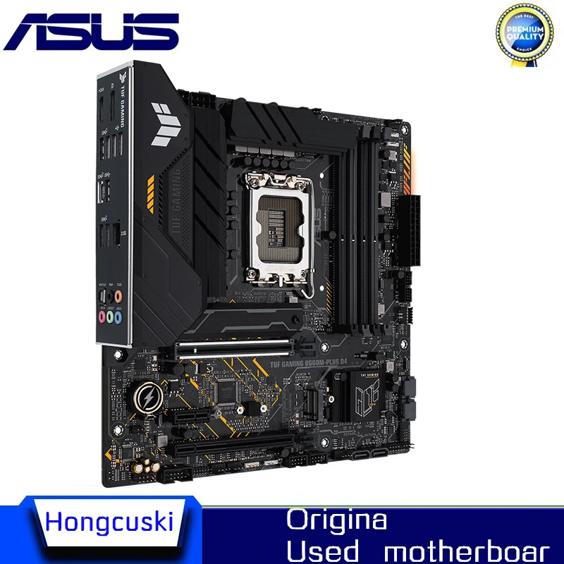 Used B660M For ASUS TUF GAMING B660M-PLUS D4 LGA 1700 DDR4 Motherboard B660 Supports CPU i5 10400f i3 12100f 12400f