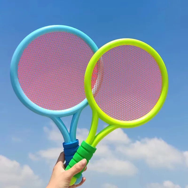 Set Raket Tenis & Bulu Tangkis Anak - Raket Olahraga Luar Ruangan Ringan Perlengkapan Tenis & Bulu Tangkis Portabel untuk Anak