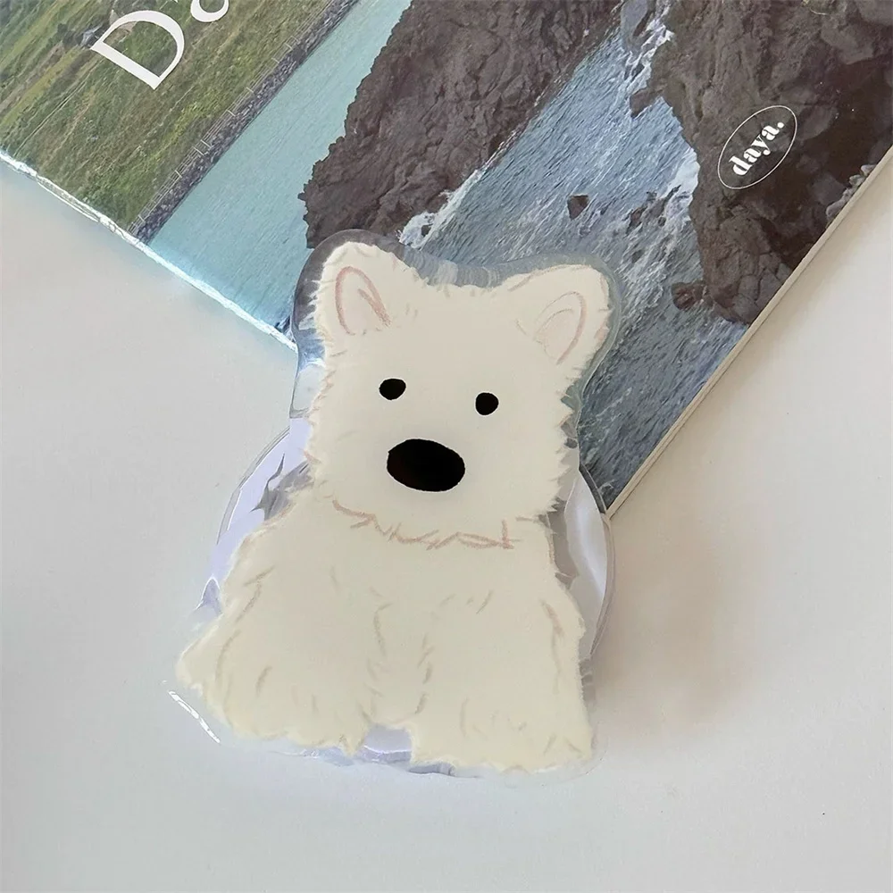 Aperto do telefone magnético Griptok, Ins coreano bonito cão suporte, suporte de carregamento sem fio, Magsafe, Top Stand para iPhone, West Heights