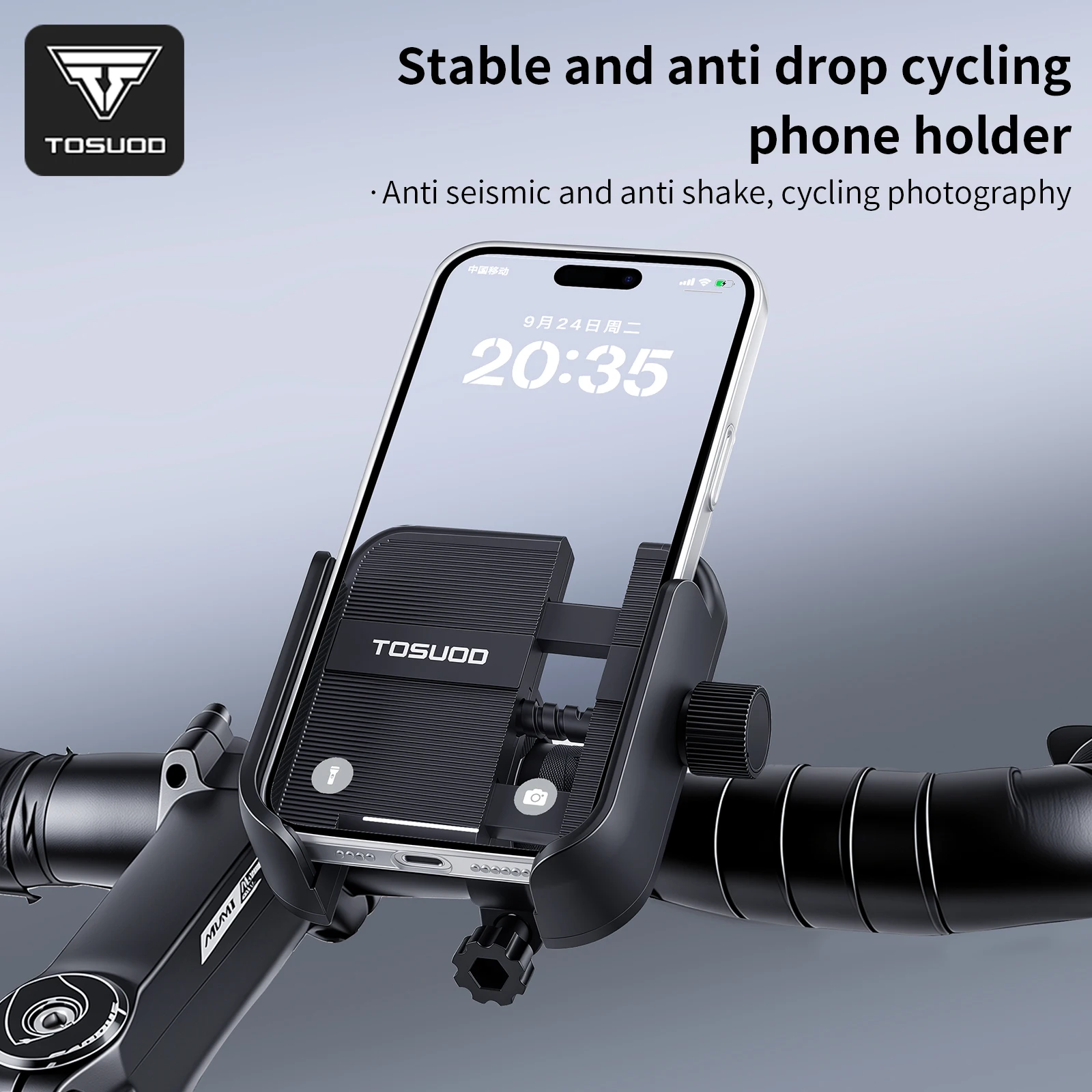 Motorcycle Phone Holder Motorbike Mirror Mobile Stand 360° View electric bicycle Phone Holder GPS Clip Cellphone Handlebar Mount