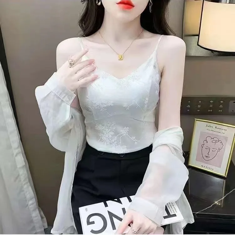 

Gratitude More Than Ten Years Of Companionship Buy 3 Bras Get 1 Jewelry Free,French Jacquard Satin Camisole Women's Embroidered