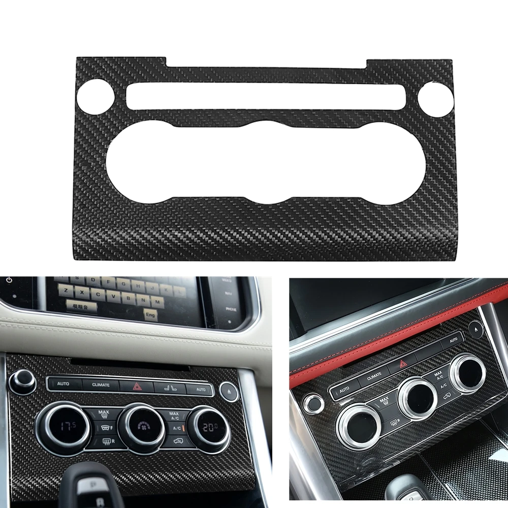 

Carbon Fiber A/C Switch Volume Panel Cover Sticker Trim Audio Button Key Frame For Land Rover Range Rover Sport 2014-2017