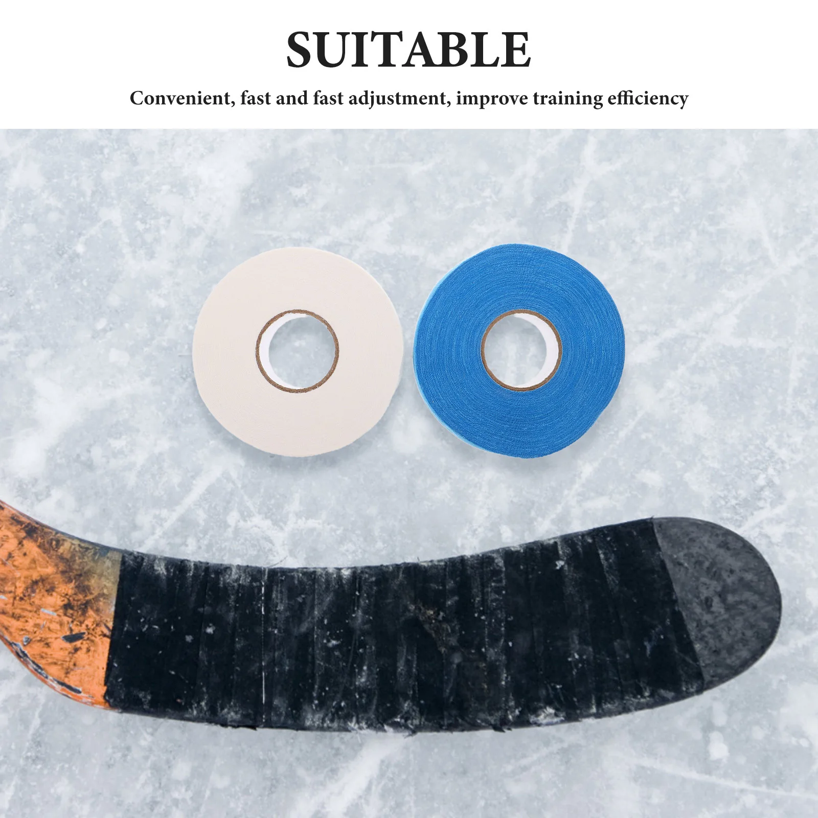 2 لفات شريط الهوكي لزجة المضادة للانزلاق قبضة لملعب الجليد الرياضة مقاومة للاهتراء لاصق حماية عصا طويلة الأمد #3