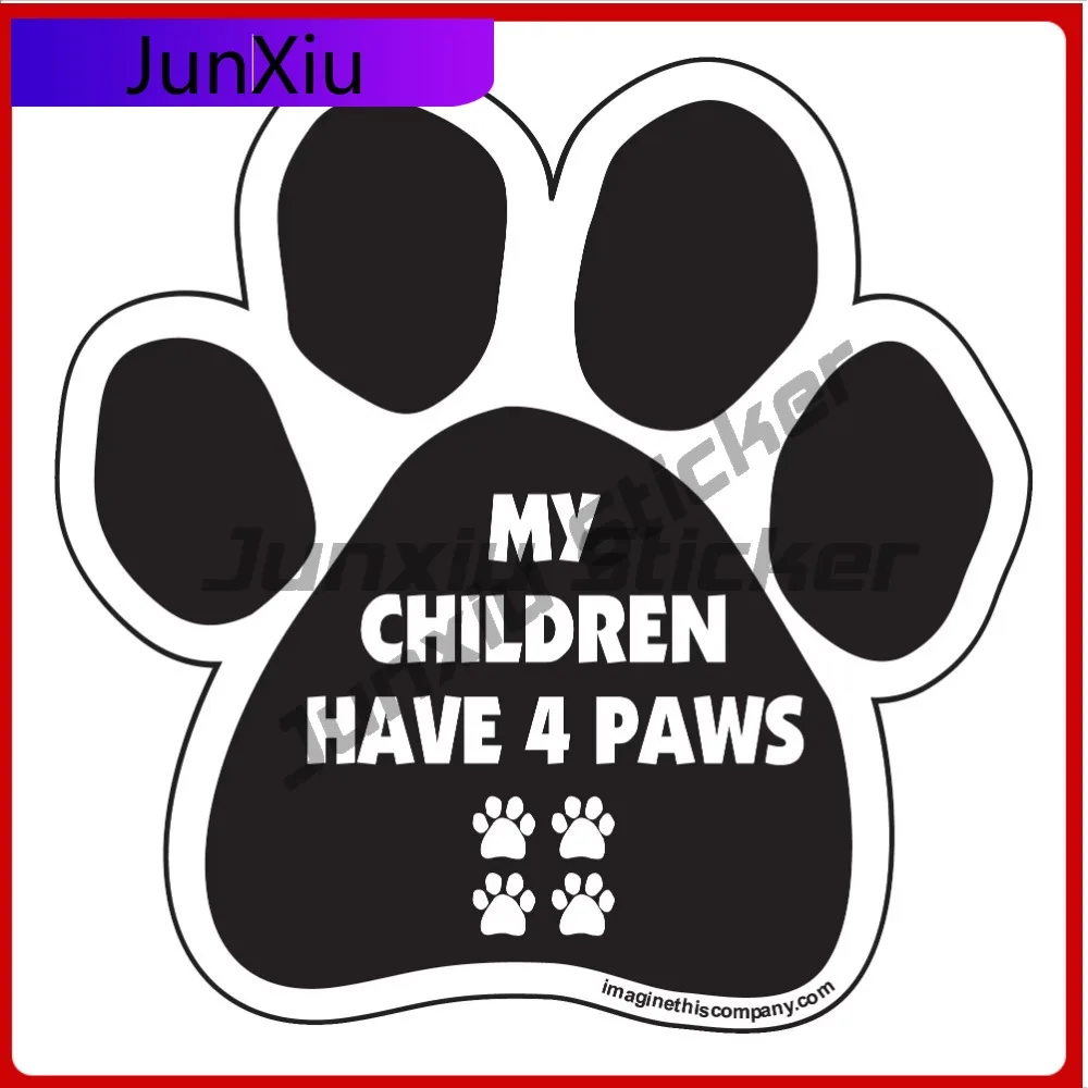 

My Children Have Paws Unique Car Laptop Window Bumper Waterproof Vinyl Decal Sticker Trendy Aesthetic Cool Funny Aesthetic