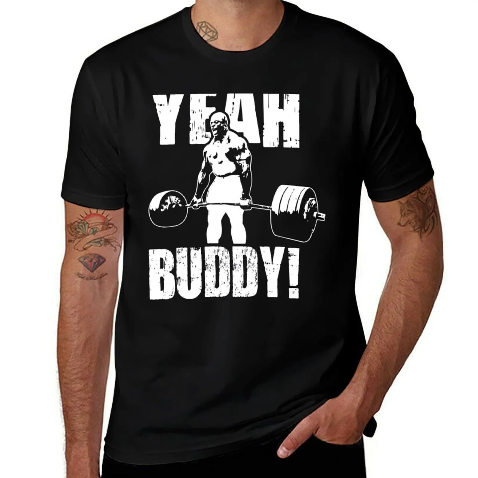 

YEAH BUDDY (Ronnie Coleman) T-Shirt Gym Exercise Short Sleeve T-Shirt