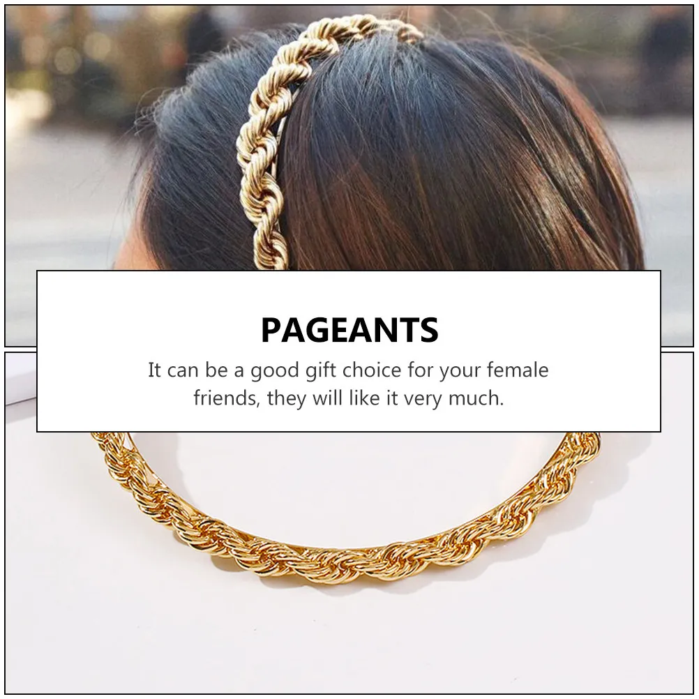 

Элегантная металлическая повязка на голову для женщин, гладкая полированная поверхность, универсальный аксессуар для волос, повязка для повседневной носки и вечерних образов, металл