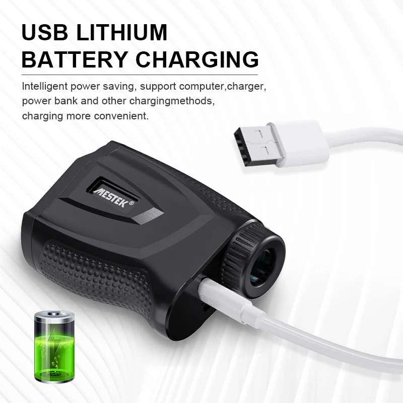 600M ~ 1200M กอล์ฟเลเซอร์ Rangefinder หน่วย M Yd สวิทช์เลเซอร์เมตรระยะทางล่าสัตว์ USB ชาร์จ Slope speed Range Finder MESTE