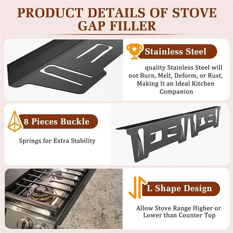 AB34-Stove Top Cover Stove Gap Covers (13.8