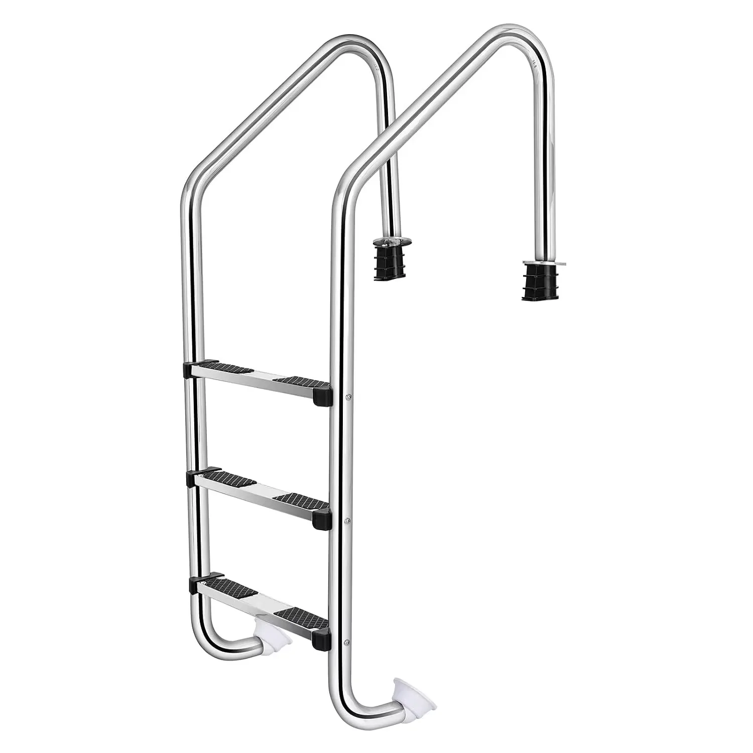Swimming Pool Ladder, 3-Step Heavy Duty Stainless Steel Pool Stair w/Non-Slip Steps, Easy to Install, Pool Ladder for, Custom