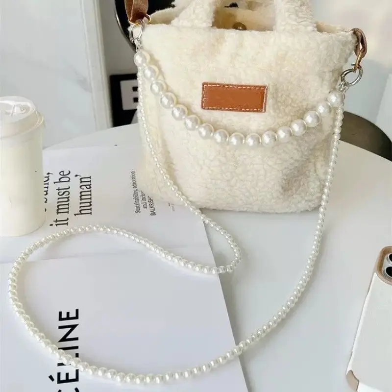 

2in1 Pearl Chain Phone Lanyard Crossbody Style Handheld Shoulder Strap Neck Strap Detachable Versatile Anti-lost Phone Chain